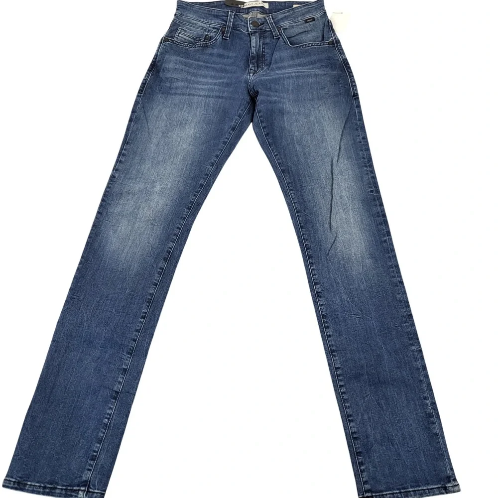 Mavi Men's Marcus Slim Straight Jeans 28x34 Midnight Miami Dark Wash Stretch NWT